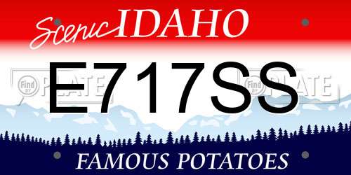 E717SS Idaho License Plate