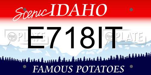 E718IT Idaho License Plate