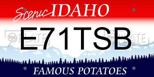 E71TSB Idaho License Plate
