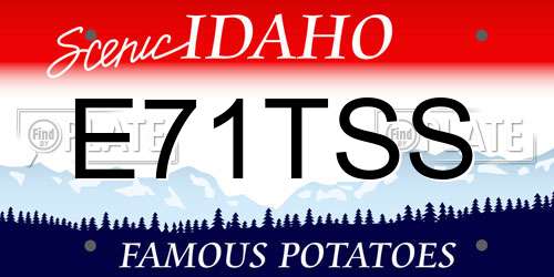 E71TSS Idaho License Plate