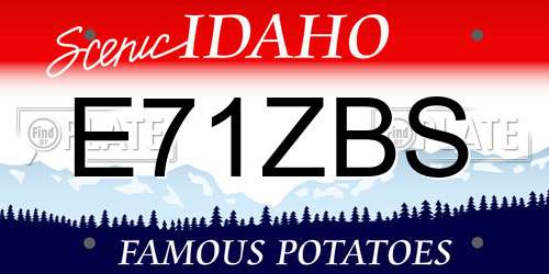 E71ZBS Idaho License Plate
