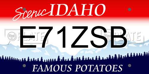 E71ZSB Idaho License Plate