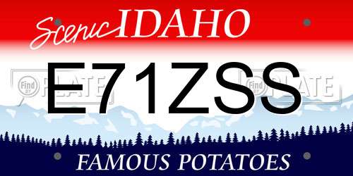 E71ZSS Idaho License Plate