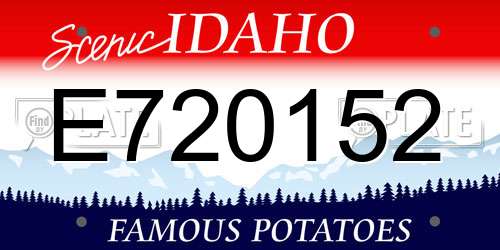 E720152 Idaho License Plate