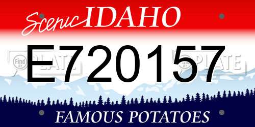 E720157 Idaho License Plate