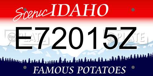 E72015Z Idaho License Plate