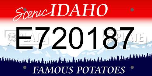 E720187 Idaho License Plate