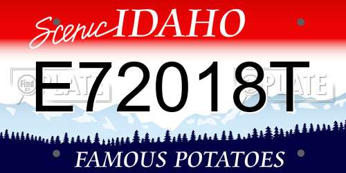 E72018T Idaho License Plate