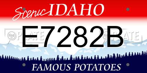 E7282B Idaho License Plate