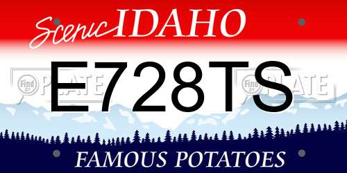 E728TS Idaho License Plate