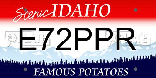 E72PPR Idaho License Plate