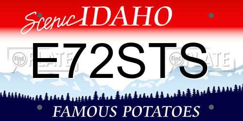 E72STS Idaho License Plate
