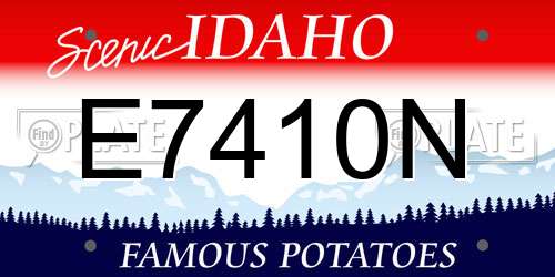 E7410N Idaho License Plate