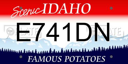 E741DN Idaho License Plate