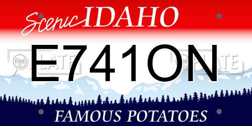 E741ON Idaho License Plate