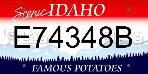 E74348B Idaho License Plate