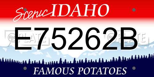 E75262B Idaho License Plate