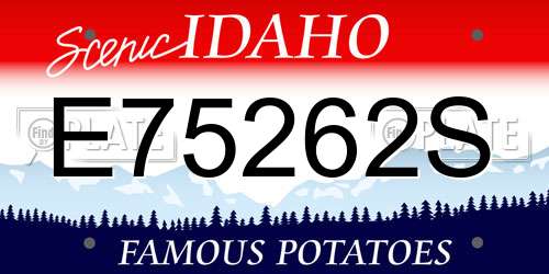 E75262S Idaho License Plate