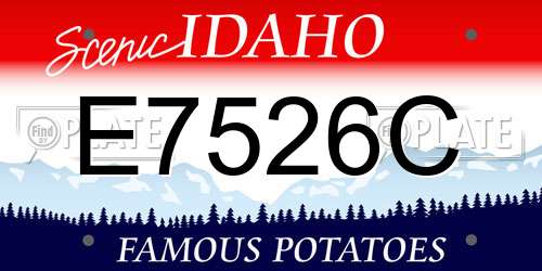 E7526C Idaho License Plate