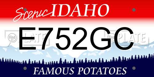 E752GC Idaho License Plate