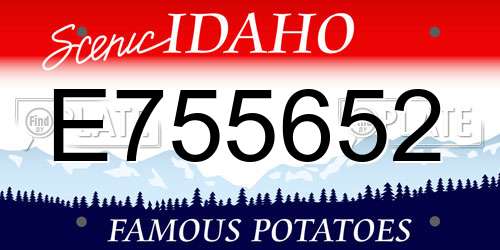 E755652 Idaho License Plate