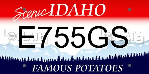 E755GS Idaho License Plate