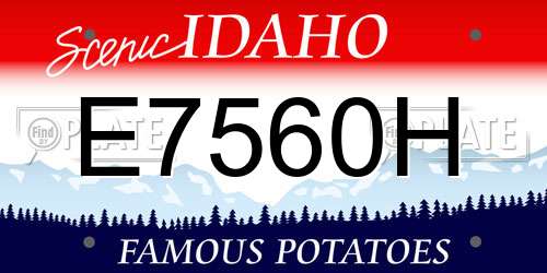 E7560H Idaho License Plate