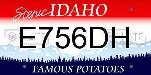 E756DH Idaho License Plate