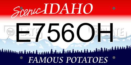 E756OH Idaho License Plate