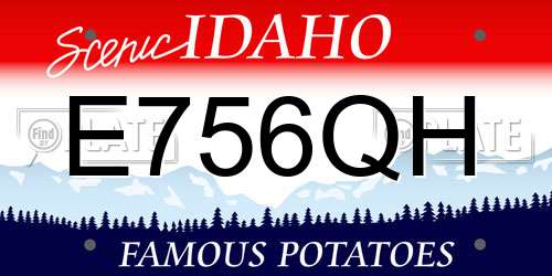 E756QH Idaho License Plate