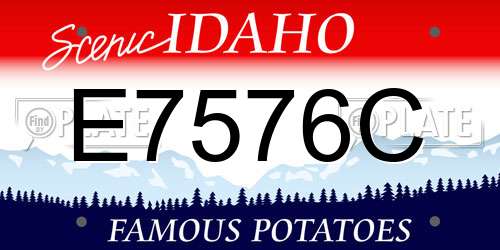 E7576C Idaho License Plate