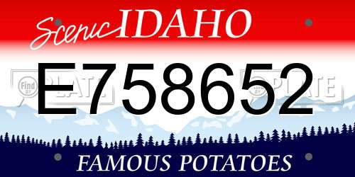 E758652 Idaho License Plate
