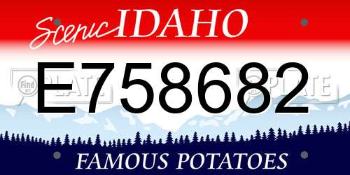 E758682 Idaho License Plate