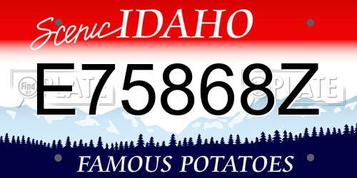 E75868Z Idaho License Plate