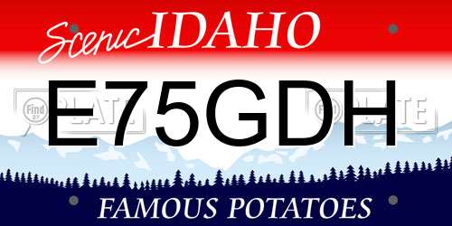 E75GDH Idaho License Plate