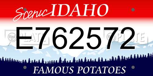 E762572 Idaho License Plate