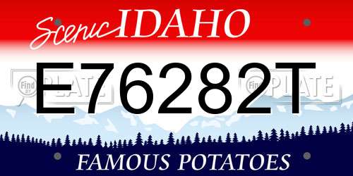 E76282T Idaho License Plate