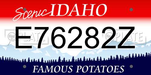 E76282Z Idaho License Plate