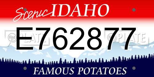 E762877 Idaho License Plate
