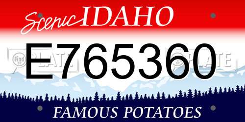E765360 Idaho License Plate