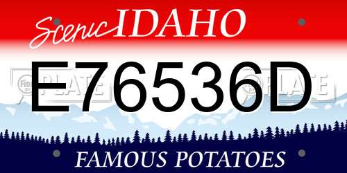 E76536D Idaho License Plate
