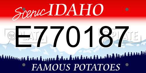 E770187 Idaho License Plate