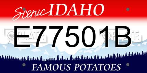 E77501B Idaho License Plate
