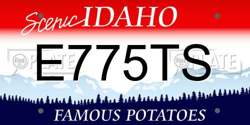 E775TS Idaho License Plate