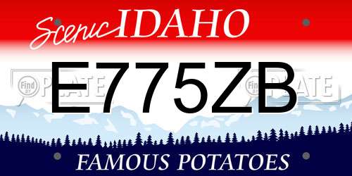 E775ZB Idaho License Plate