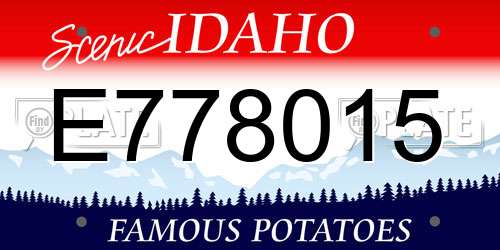E778015 Idaho License Plate