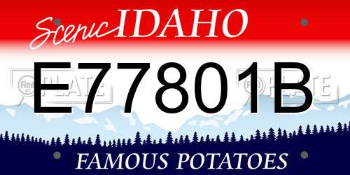 E77801B Idaho License Plate