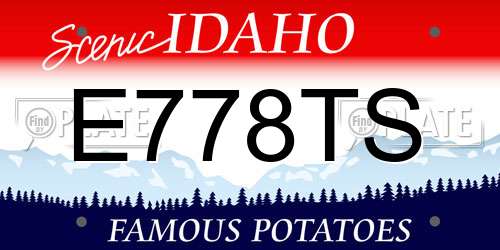 E778TS Idaho License Plate