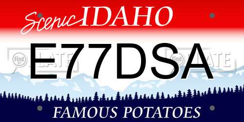 E77DSA Idaho License Plate