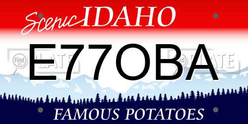 E77OBA Idaho License Plate